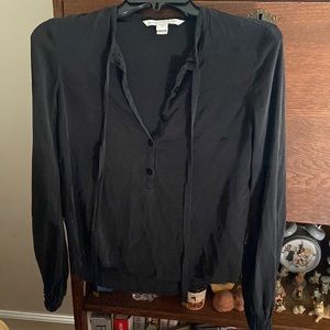 Not For Sale Diane Von Furstenberg 1/2 Way Button Down Blouse Size 0